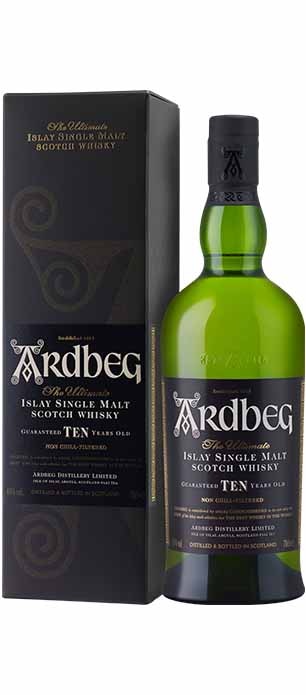 Ardbeg 10-year-old Single Malt Scotch Whisky (70cl in gift box)